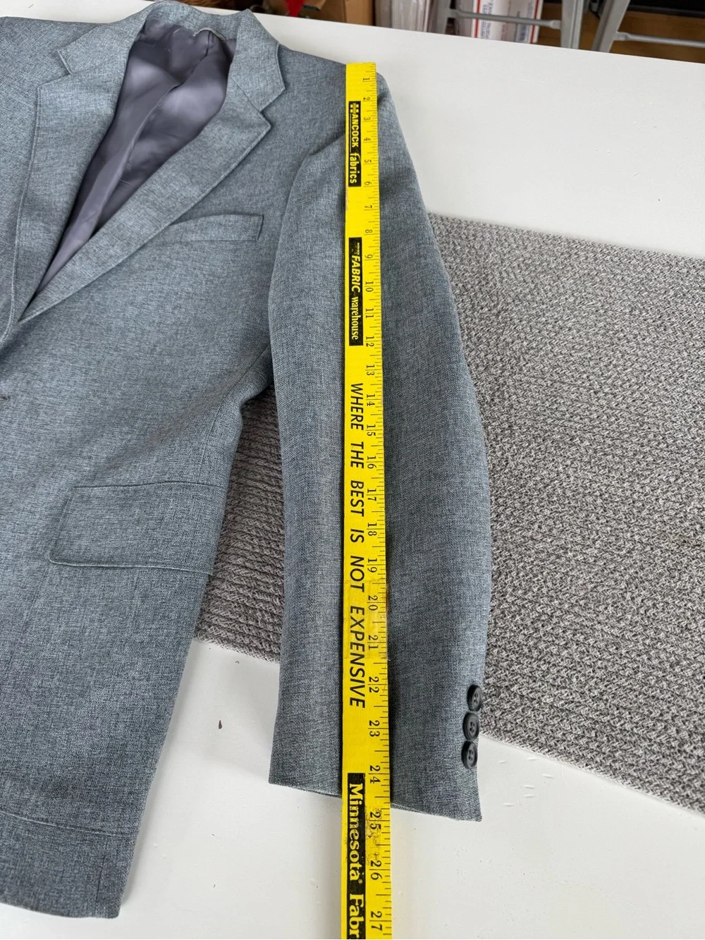 Vintage 70s Levi's Action Suit Jacket Light Gray Sport Coat Two Button Blazer 40